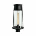 Norwell Cone Outdoor Post Lantern Light - Matte Black 1247-MB-CL